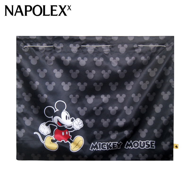 NAPOLEX迪士尼汽车铝箔遮阳帘WDC130卡通防晒车帘车窗遮阳挡侧挡侧窗吸盘伸缩遮光布米奇防晒隔热车内遮阳挡双层双面