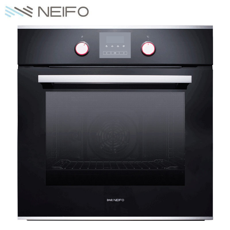 内芙(NEIFO)嵌入式烤箱 BO822ET 黑色 隐藏式按钮 家用65L大容量热风循环