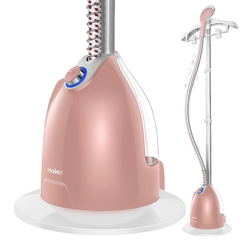海尔(Haier)挂烫机HY-GD1802FG 粉金+白色 家用小型蒸汽手持电熨斗 挂立式熨烫机 迷你烫衣服