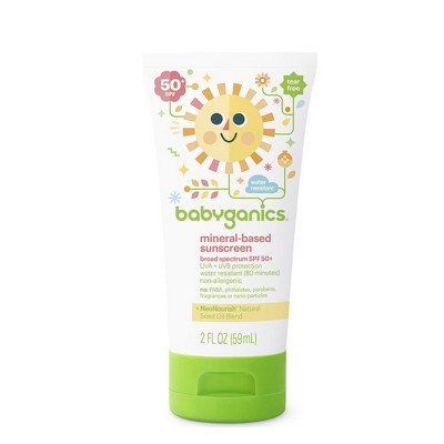 美国Babyganics 甘尼克宝贝 婴幼儿童防晒霜乳液安全无刺激抗过敏 SPF50 59ml 全部肤质0-3岁