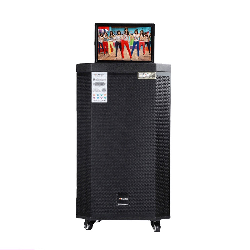 山水(SANSUI)SA2-12 广场舞音响 蓝牙拉杆音箱 户外便携式音响 大功率带无线麦克风扩音器 带14吋触摸显示屏