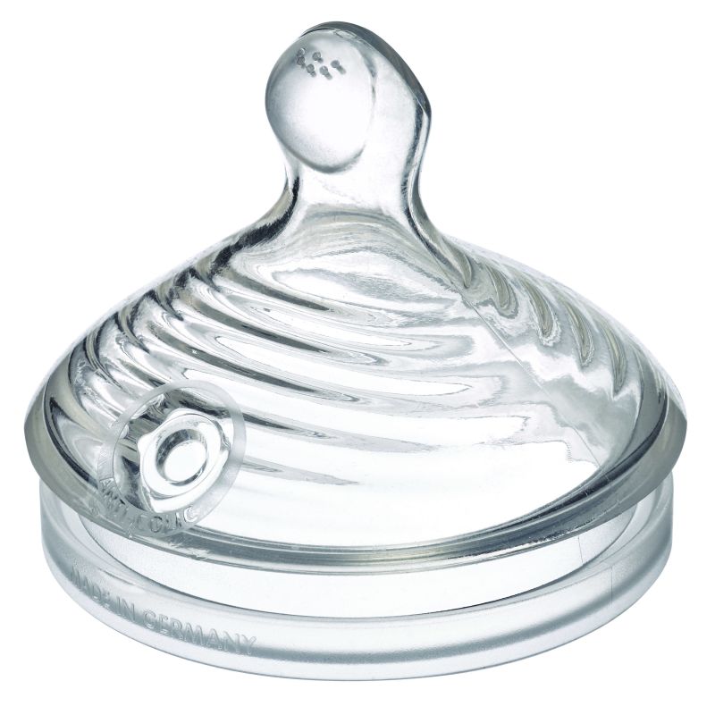 NUK 新款 简单自然 宽口径中速流动奶嘴M 中圆孔(3-6个月) 2件套 76158 普通奶嘴 不含BPA