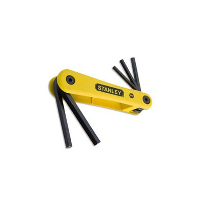 工具库 史丹利Stanley 5件套英制折叠式内六角扳手69-260-23C 3/16寸-3/8寸 2把/组