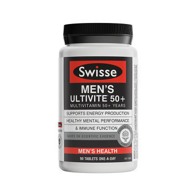[恢复中老年男士精力]Swisse 男性复合维生素50+ 90片/瓶 澳洲进口 100克