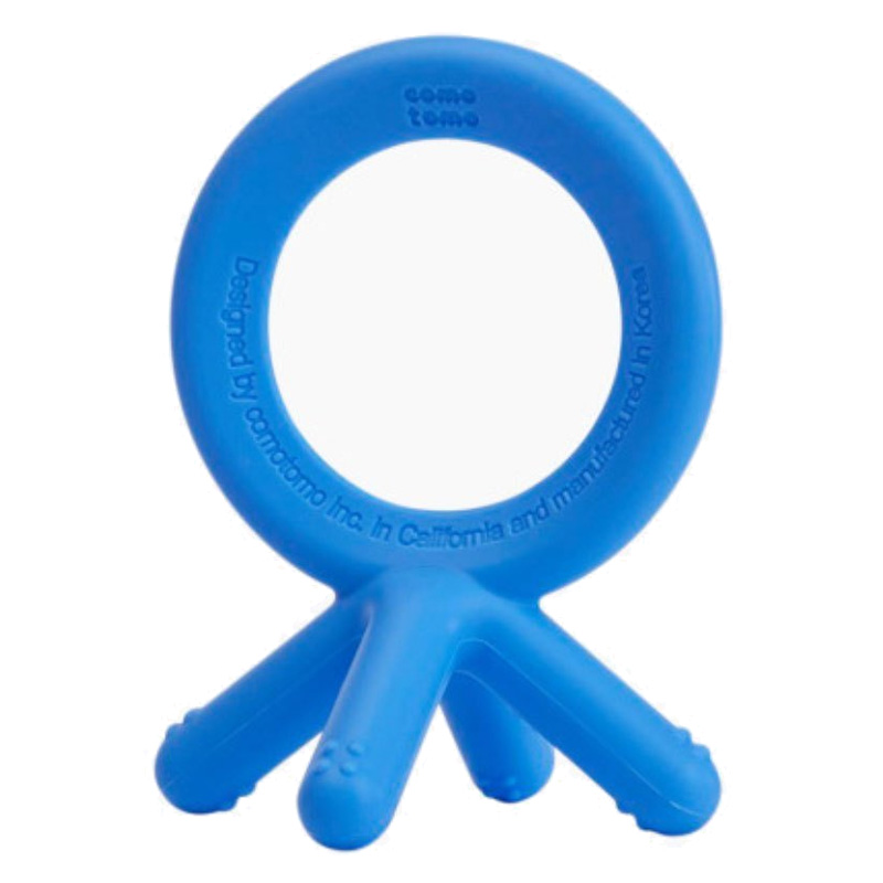 Comotomo/可么多么 ENBTB 婴儿3D全方位牙胶咬胶/固齿器安抚奶嘴 3-12个月 硅胶 蓝色 1个/盒