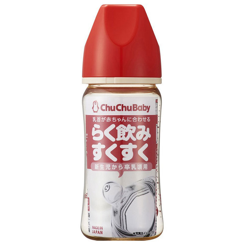 CHUCHU BABY 啾啾 宽口径PPSU奶瓶 240ml 红色