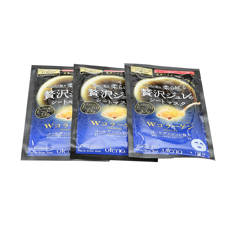 Utena膠原蛋白黃金啫喱面膜3片
