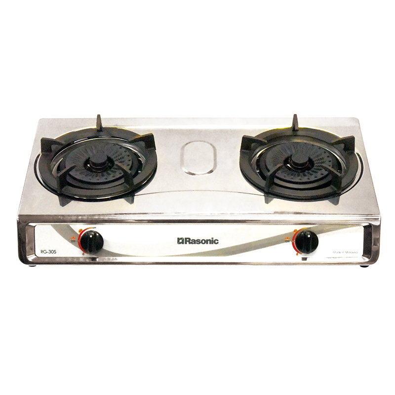 RASONIC RG-30S-LPG 不锈鋼雙頭座台煮食爐(石油氣)
