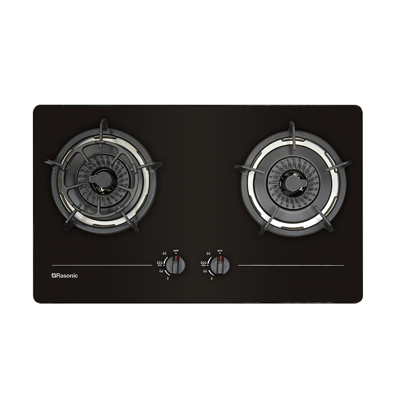 RASONIC RG-233GB-LPG 黑色鋼化玻璃雙頭嵌入式煮食爐(石油氣)(預計7個工作天內發貨)