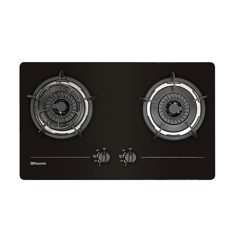 RASONIC RG-233GB-TG 黑色鋼化玻璃雙頭嵌入式煮食爐(煤氣)(預計7個工作天內發貨)