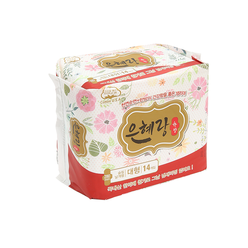 Enhelang恩惠娘 純棉韓方量多型日用衛生巾28cm 14片