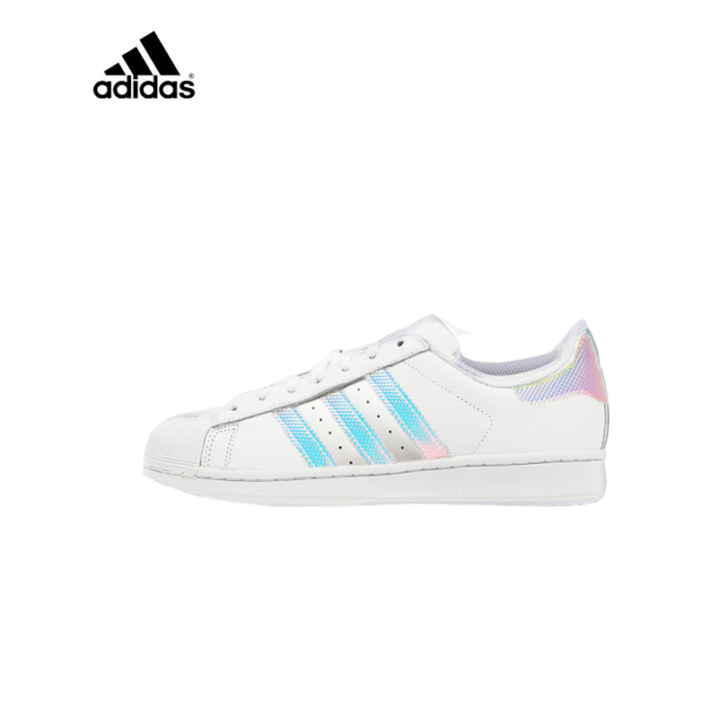 adidas阿迪达斯三叶草秋季女子SUPERSTAR贝壳头皮面低帮休闲鞋CP9629