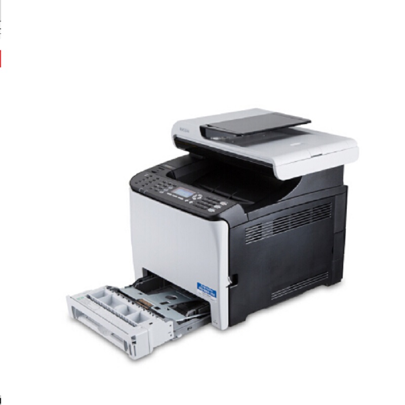 理光(RICOH)SPC252SF彩色低速复印机(自动双面送稿器+单层供纸盒+网络打印复印卡+原装碳粉4支)