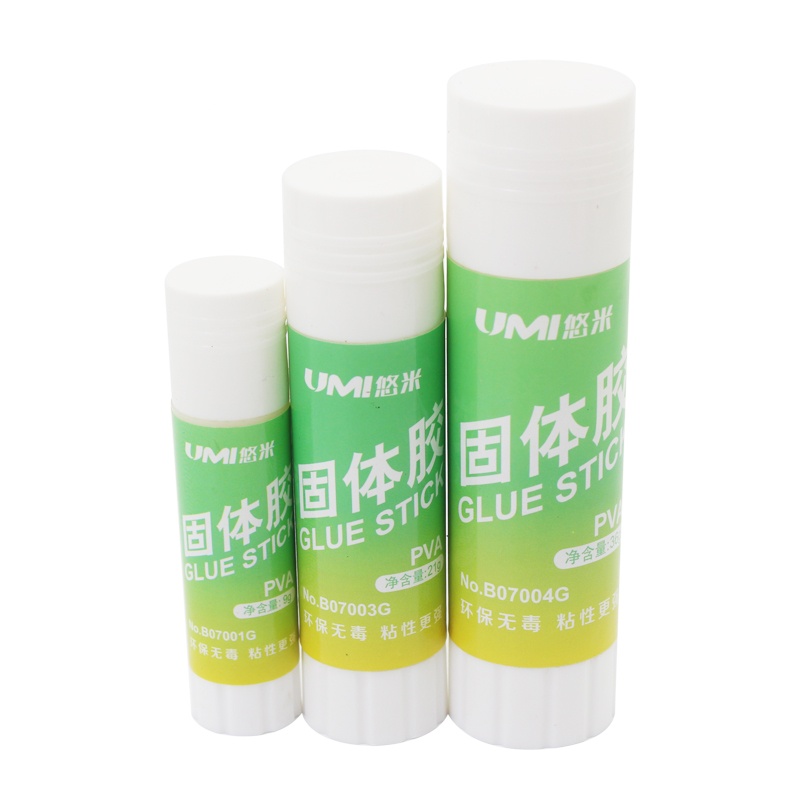 安兴纸业 悠米(UMI)PVA固体胶 21克 B07003G 12支/盒 绿色包装 2盒装