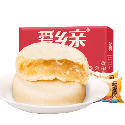 爱乡亲 糕点 面包 榴莲饼500g(休闲零食)