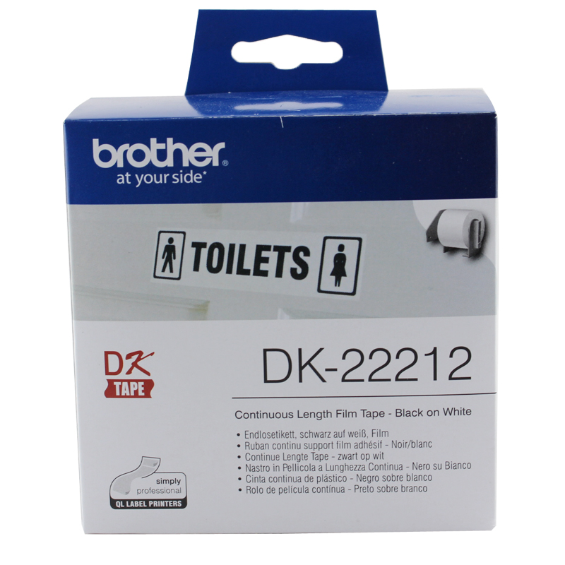 兄弟(brother) 标签机色带 DK-22212 白底黑字