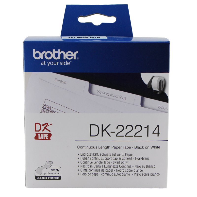 兄弟(brother) 色带 DK-22214 黑色 白底黑字