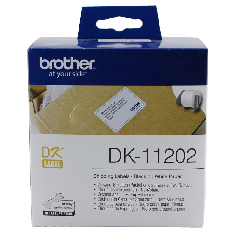 兄弟(brother) 标签色带 DK-11202 白底黑字 62mm*100mm