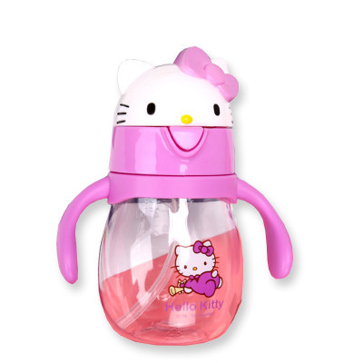 HelloKitty（凯蒂猫）启萌儿童学饮杯270ml紫色KT-3688