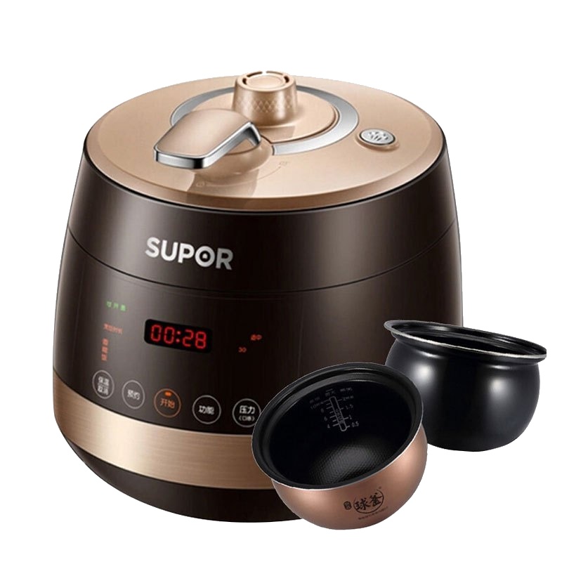 苏泊尔(SUPOR) 电压力锅 SY-50FC01Q 智能 高压锅 球釜 双胆 5 L 开盖提示 预约定时