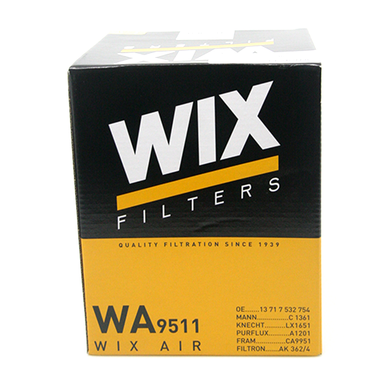 维克斯(WIX)空气滤清器/空滤芯 WA9511 宝马3系(E90/2/3)318i/320i/1系(E81/2/8)1