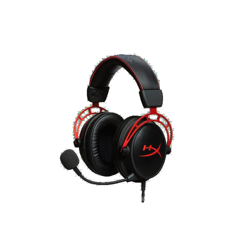 极度未知(HyperX)Alpha 阿尔法头戴式有线游戏耳机黑红色