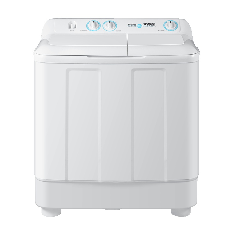 海尔(Haier)10公斤 大容量 半自动家用双桶洗衣机 双缸 双筒 XPB100-197BS