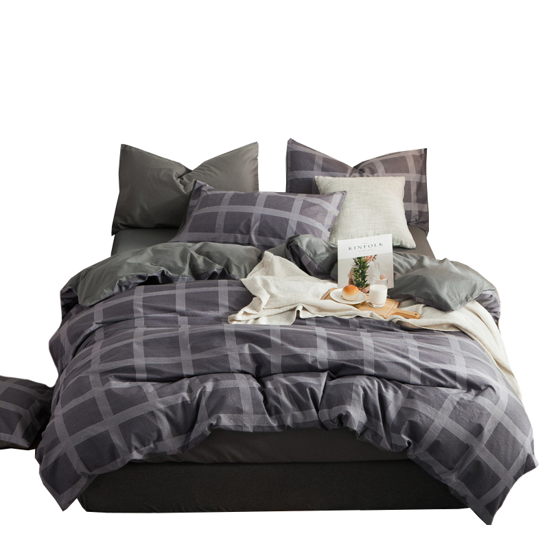 恒源祥家纺全棉斜纹印花四件套床上用品其他小清新套件被套床单纯棉 2米床 220*240cm