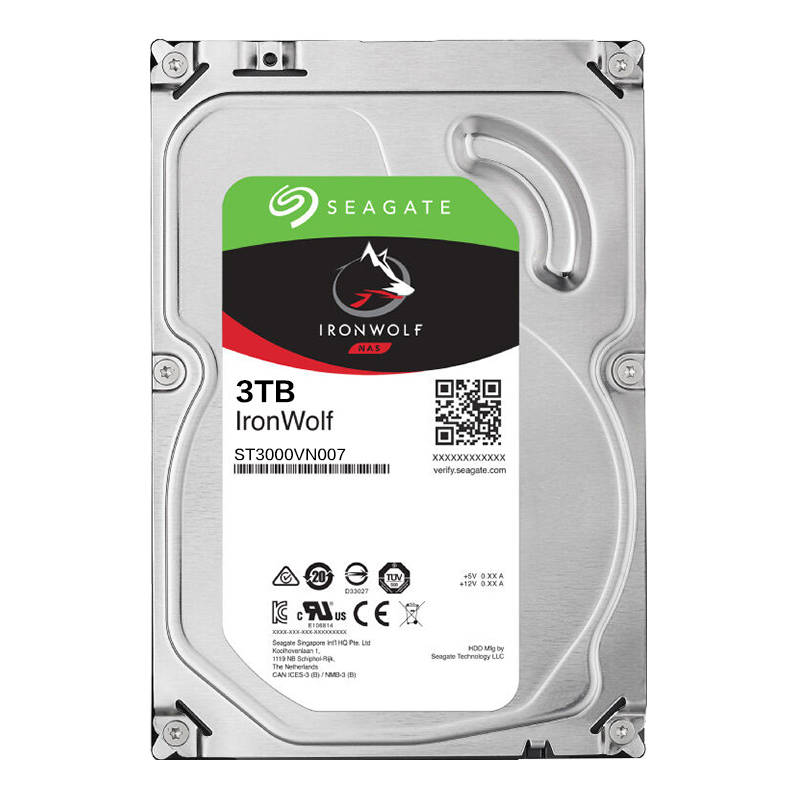 希捷 (SEAGATE) 酷狼系列 3TB 5900转 64M 台式组装机企业NAS监控机械硬盘
