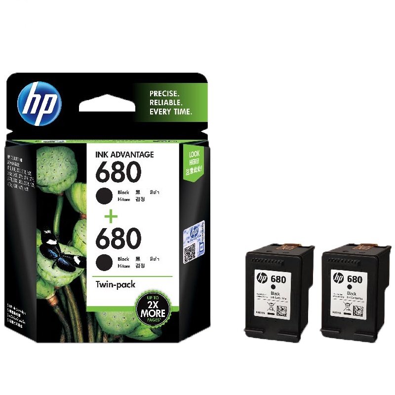 惠普(HP)X4E79AA 680 黑色墨盒 双包装(墨盒/墨水)适用HP Deskjet 2138/3638/3636