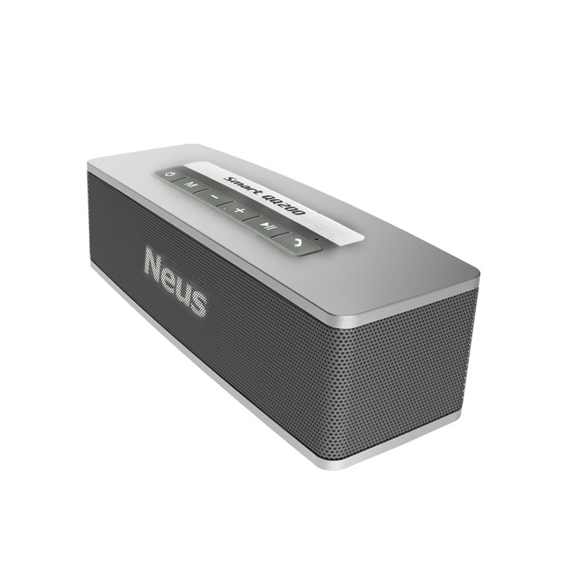 Neus/纽斯 Smart QQ200 无线HIFI蓝牙音箱迷你小音响手机便携插卡 银色