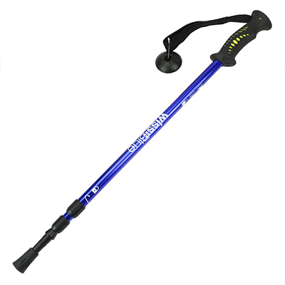 维仕蓝三节可调超轻专业登山杖 WA8039 蓝