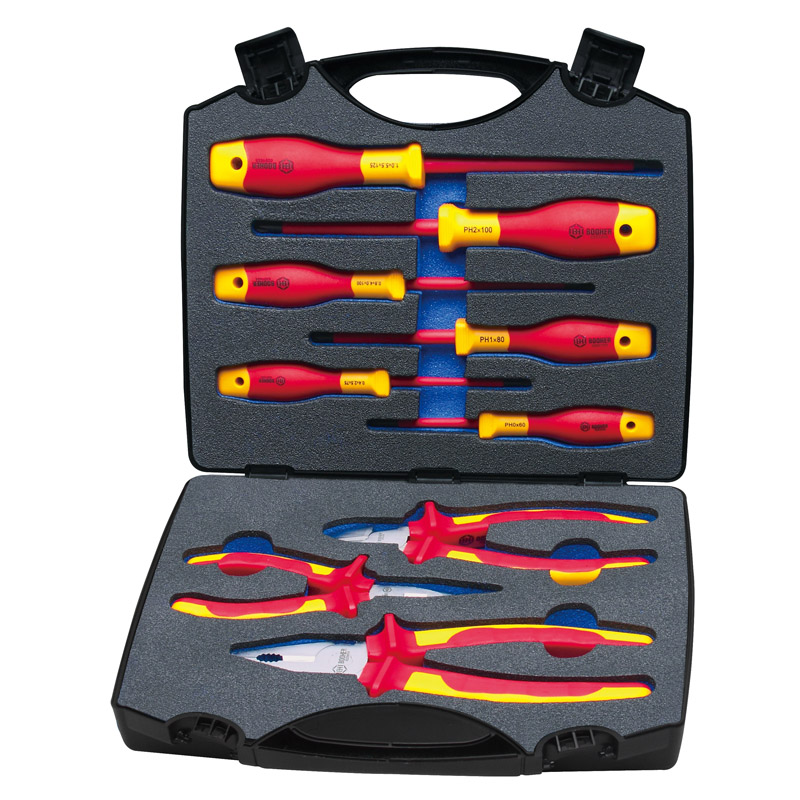 工具库 宝合BOOHER 9件VDE绝缘工具组套 0200502