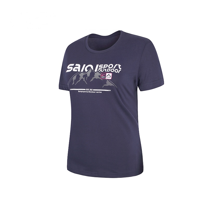 赛琪 短袖T恤女夏季户外t恤透气排汗圆领运动汗衫跑步健身打底衫117408