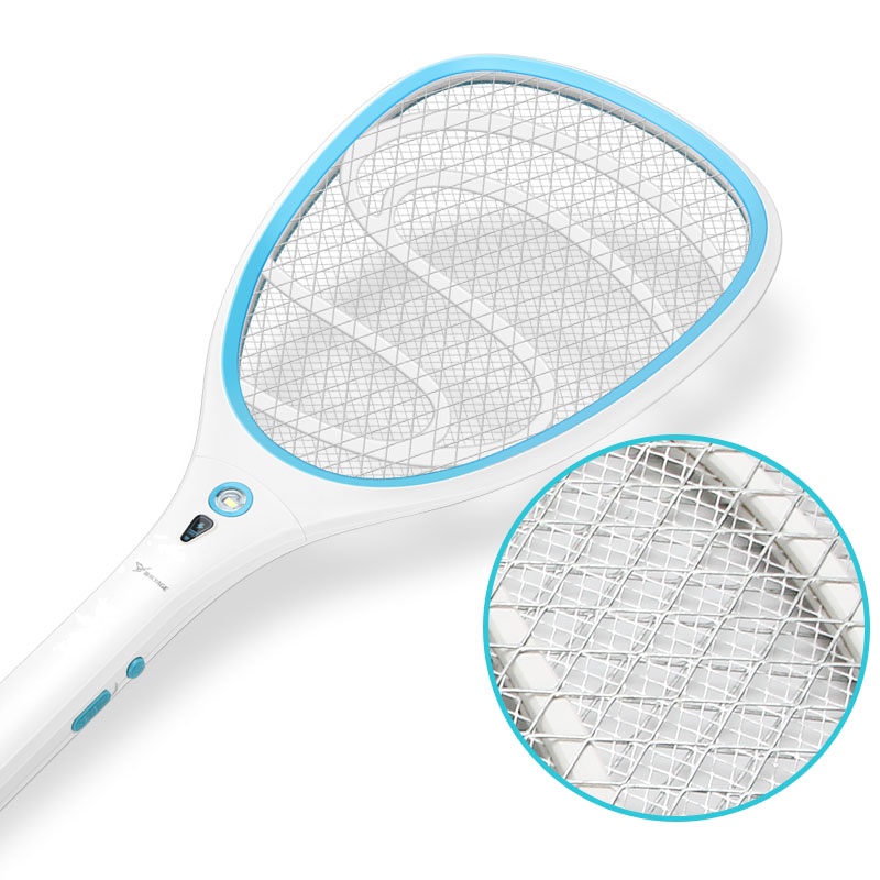 雅格 YG-5634 三层大网面电蚊拍 余电提醒