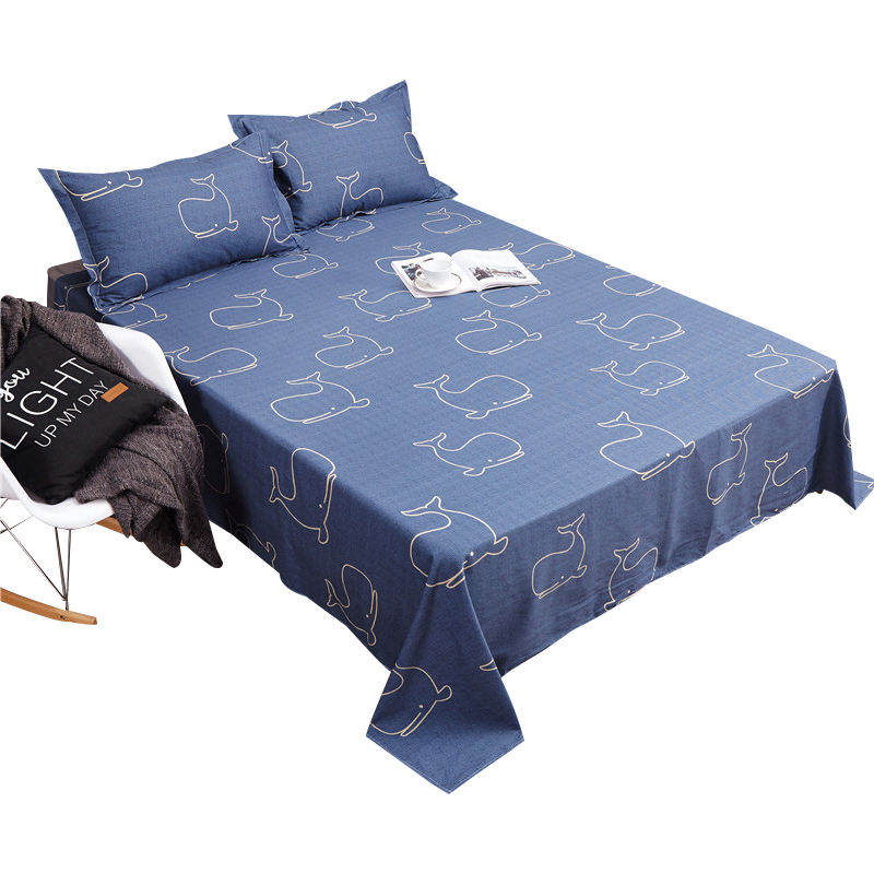 南极人(NanJiren)家纺 纯棉床单单件 床上用品1.2m床1.5m床1.8米床全棉床单条纹/格子床罩单品