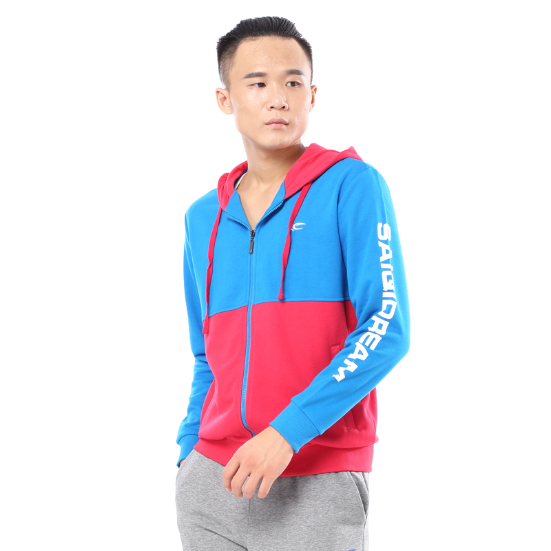 赛琪(SAIQI)男士2018年春季运动卫衣/套头衫常规型连帽开衫运动综合聚酯纤维棉厚款175635