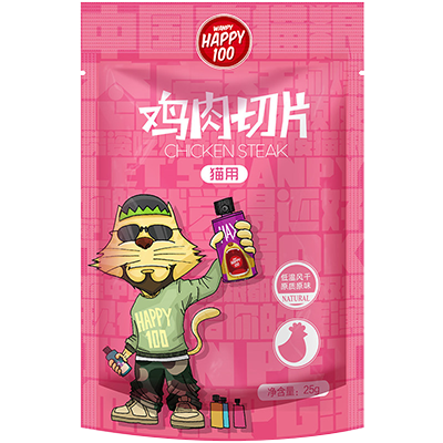 Wanpy顽皮猫零食猫用鸡肉切片25g*12入猫咪零食磨牙营养肉干奖励食品