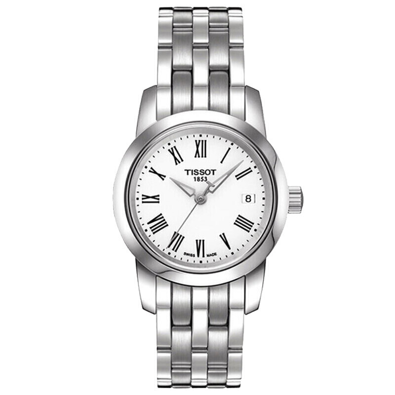 天梭(TISSOT) 梦幻系列 休闲日历 金属表带 石英女士表 T033.210.11.013.00