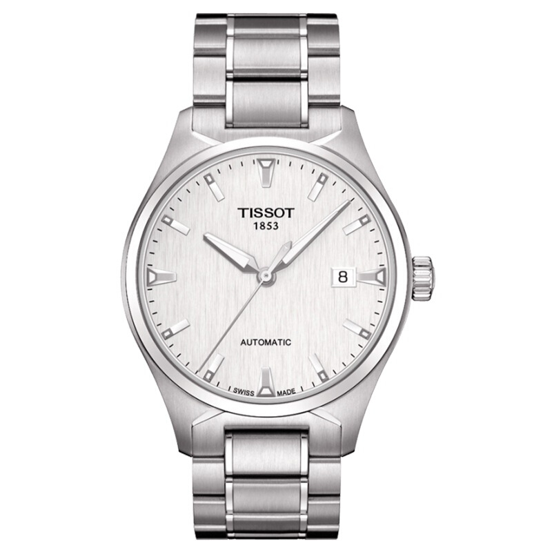 天梭(TISSOT) 天博系列 银盘钢带日历 商务时尚 机械男士腕表 T060.407.11.031.00