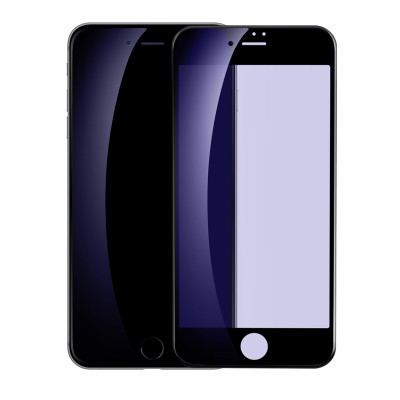 倍思(Baseus) iPhone8plus手机膜 苹果8plus钢化膜 iPhone7plus手机保护膜 防蓝光 黑色