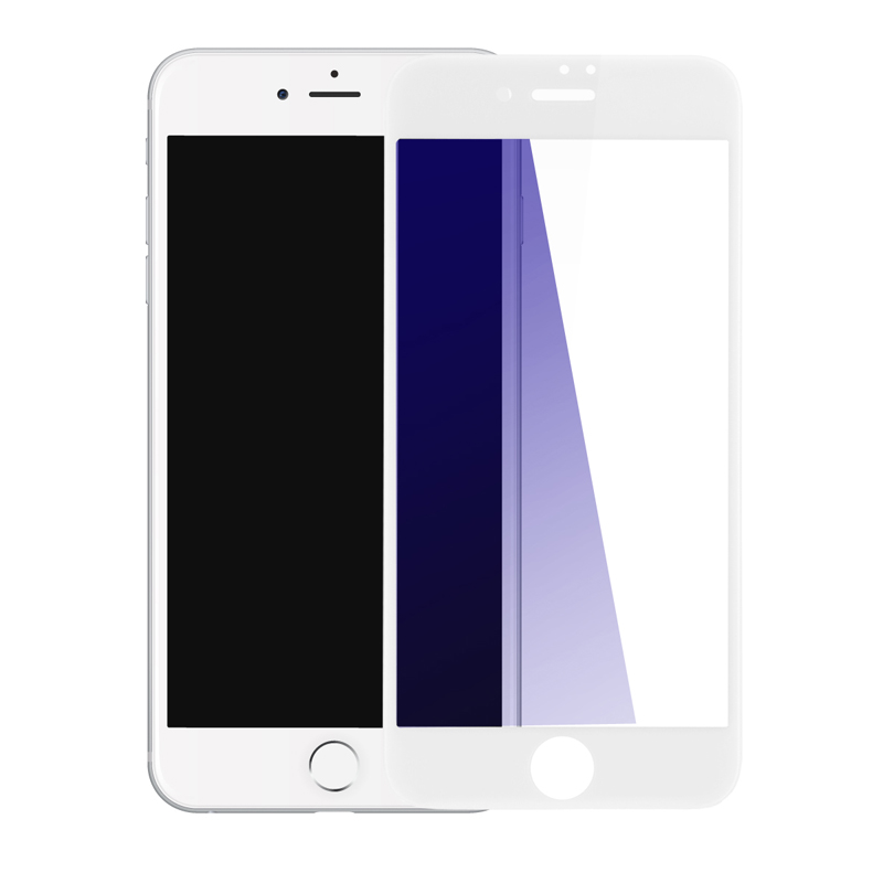 倍思 IPhone 8P/7P 手机膜 苹果 8P/7P 钢化膜 3D软边防蓝光 白色 5.5寸