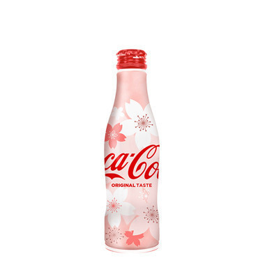 可口可乐限量版 cocacola 樱花可乐 250ml 铝罐装 日本可乐 限量可乐 情人礼物 瓶装可乐