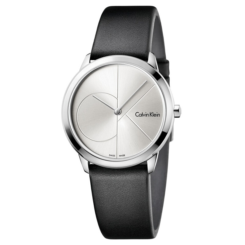 卡尔文·克莱恩(Calvin Klein)手表 MINIMAL系列 简约 皮革表带 石英表 男女通用K3M221