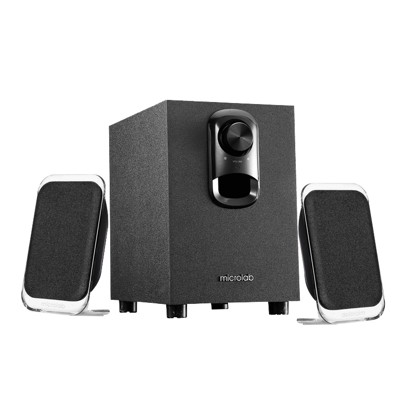 麦博(microlab) 2.1多媒体有源音箱 音响 M108R 台式电脑音箱 低音炮 笔记本小音响 手机通用 黑色木质