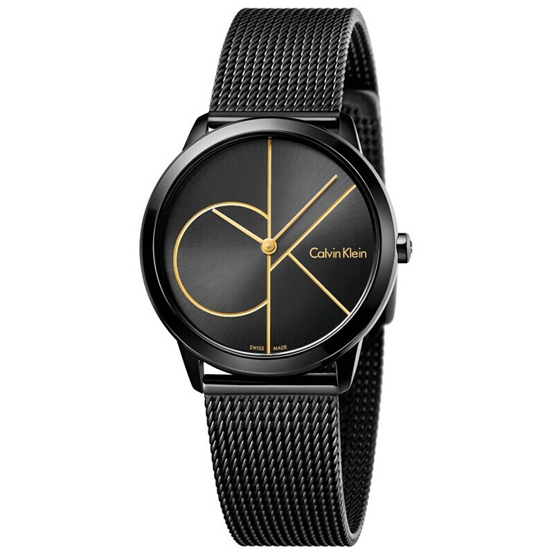 卡尔文·克莱恩(Calvin Klein) 手表 MINIMAL系列 金属表带 商务石英男女通用手表K3M214X1