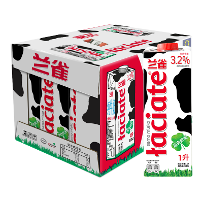 兰雀 全脂纯牛奶 1L*12盒整箱装 早餐奶 波兰原装进口 经典系列