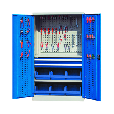 工具库 宝合BOOHER 2抽屉2层板门挂板背挂板重型储存柜 BH-01.0702104