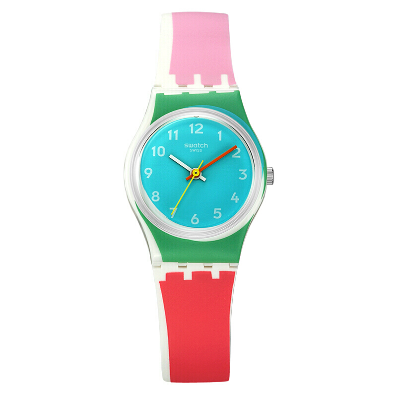 斯沃琪(SWATCH)手表 淑女系列 青春时尚靓丽撞色 树脂表带 石英女士表 LW146