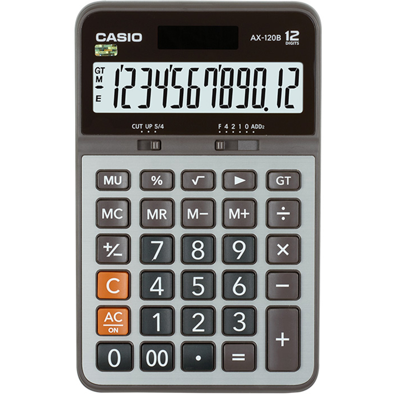 卡西欧(CASIO) 计算器 AX-120B 12位 中型（代替AX-120S）